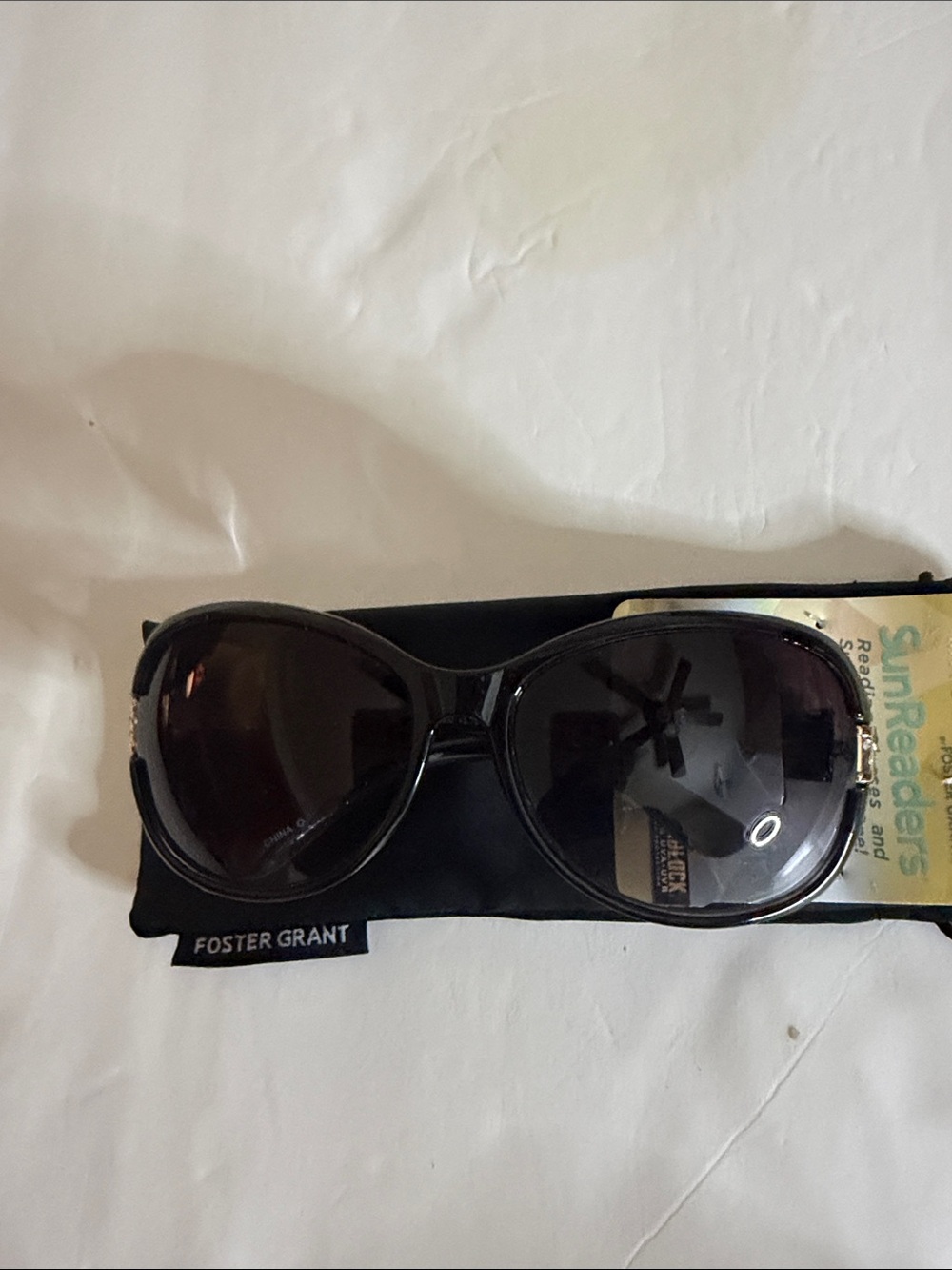 Foster Grant Oversized Black Women's Sunglasses with Gradient Lenses